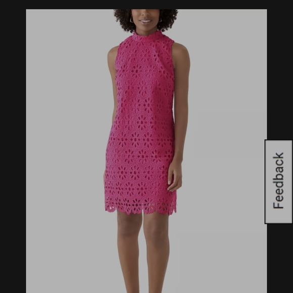 Signature By Robbie Bee Women's Mock-Neck Sleeveless Lace Dress Size M - Picture 1 of 4